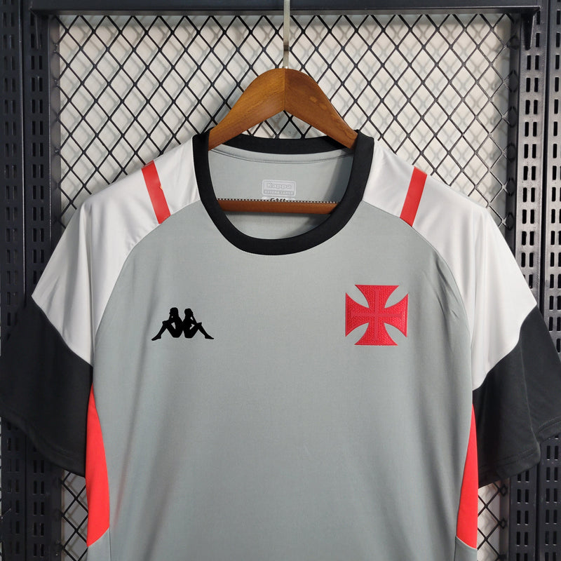 Camisa Vasco Treino 23/24 - Kappa Torcedor Masculina - Cinza